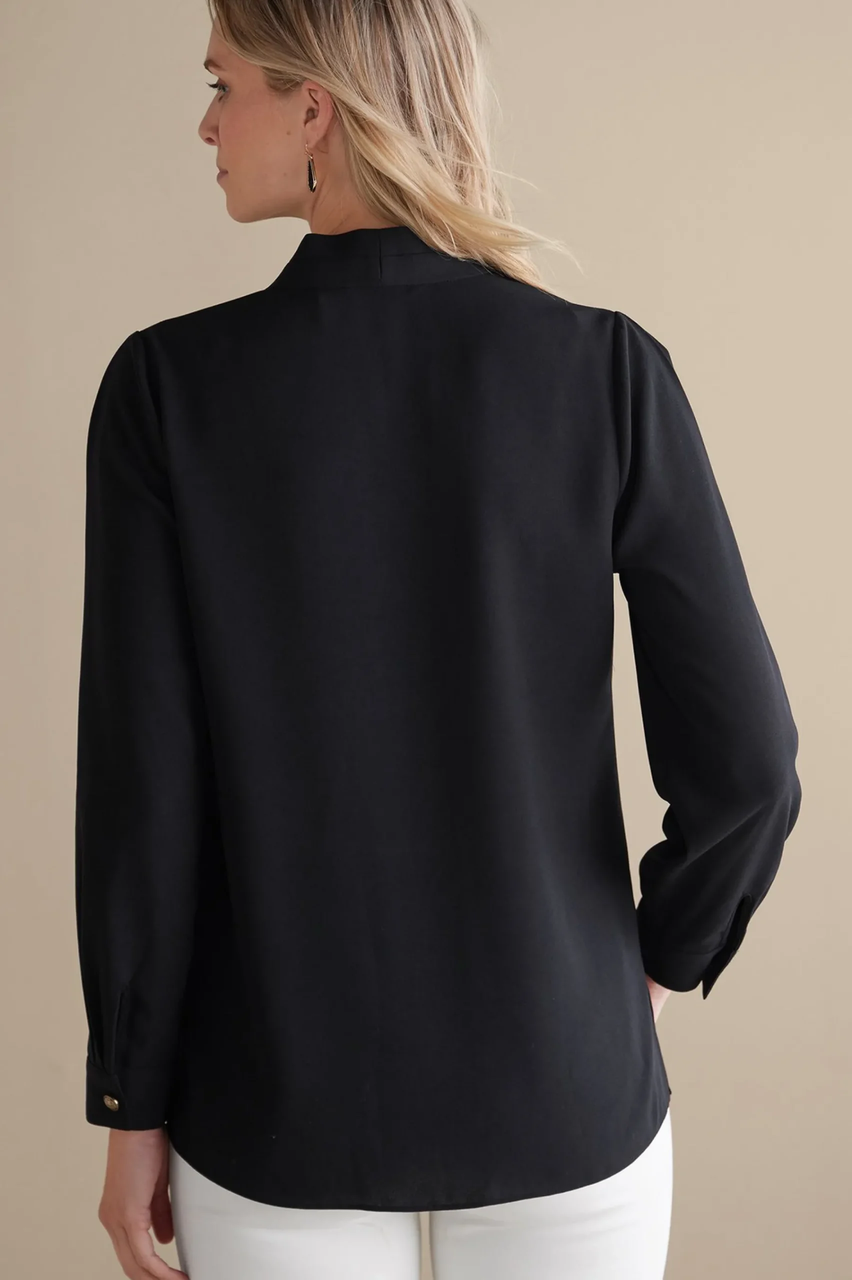 long sleeve|pullovers-Soft Surroundings Akira Blouse Garnet