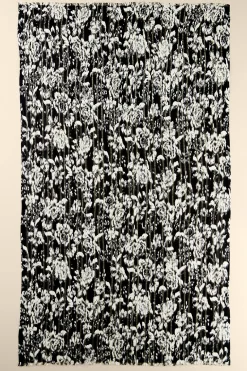 Scarves & Wraps-Soft Surroundings Alba Ikat Wrap Scarf Black/White