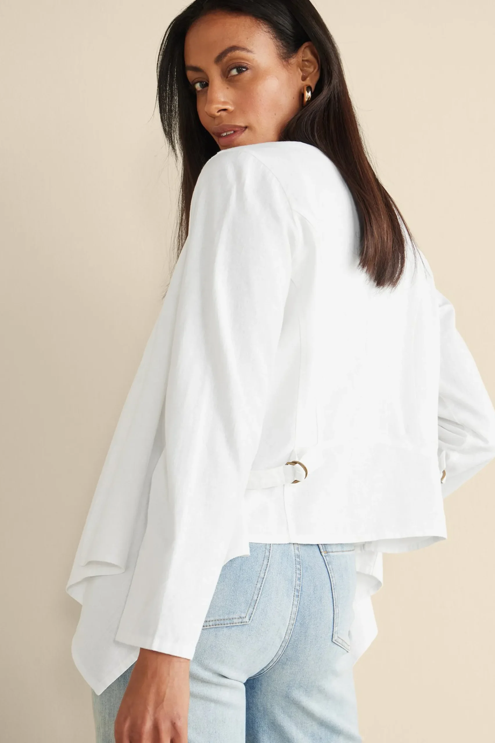 Linen Shop|Jackets & Coats-Soft Surroundings Alicante Linen Blend Topper Black