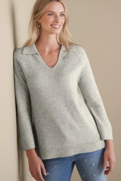 Into The Blues|Everyday Styles-Soft Surroundings Alice Sweater Light Heather Grey