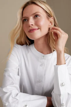 Feminine Flourish|long sleeve-Soft Surroundings Amia Shirt White