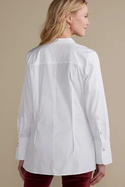 Feminine Flourish|long sleeve-Soft Surroundings Amia Shirt White