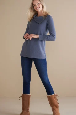 Into The Blues|Everyday Styles-Soft Surroundings Angie Tunic Cabernet Heather