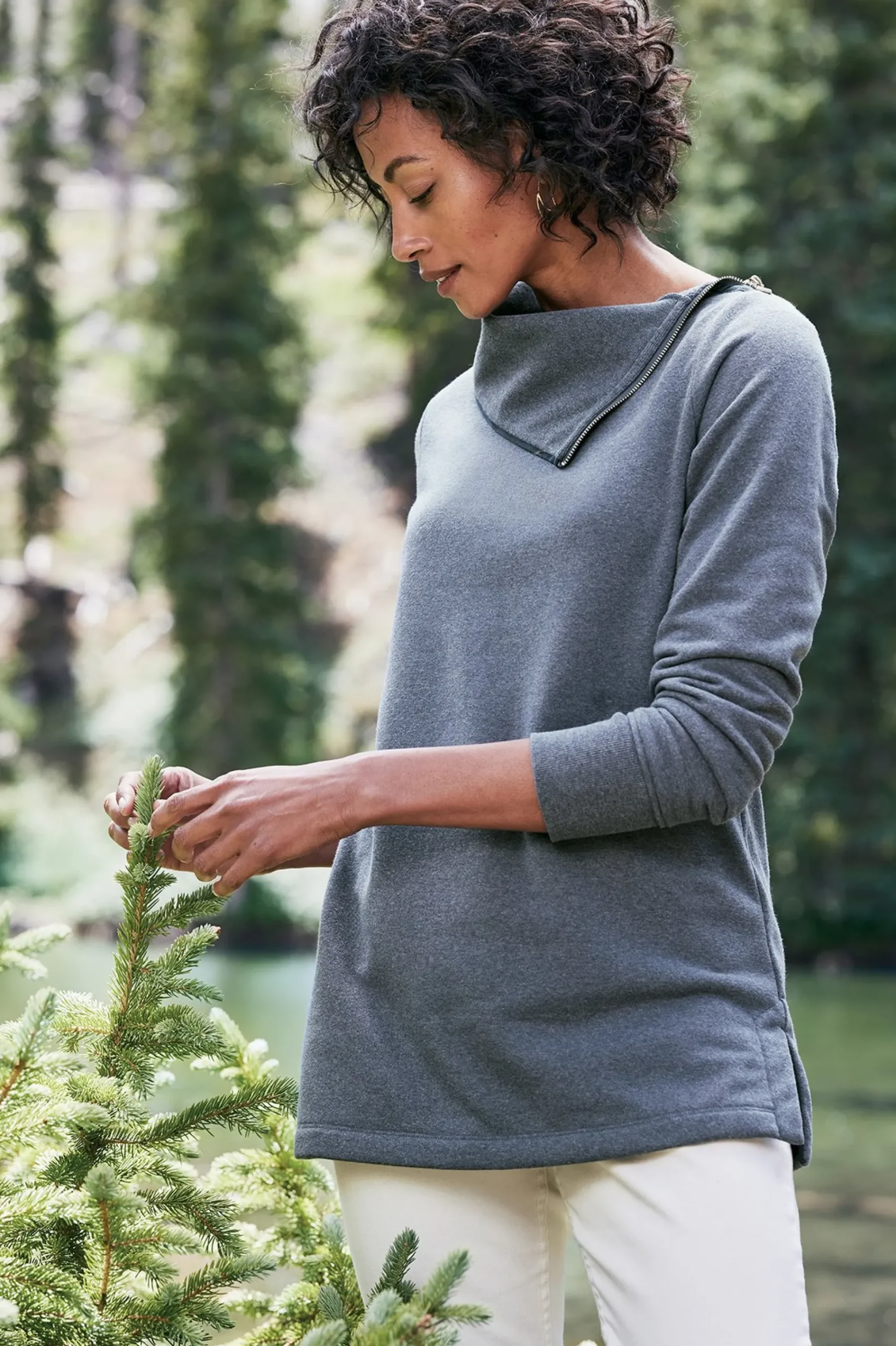 Into The Blues|Everyday Styles-Soft Surroundings Angie Tunic Cabernet Heather