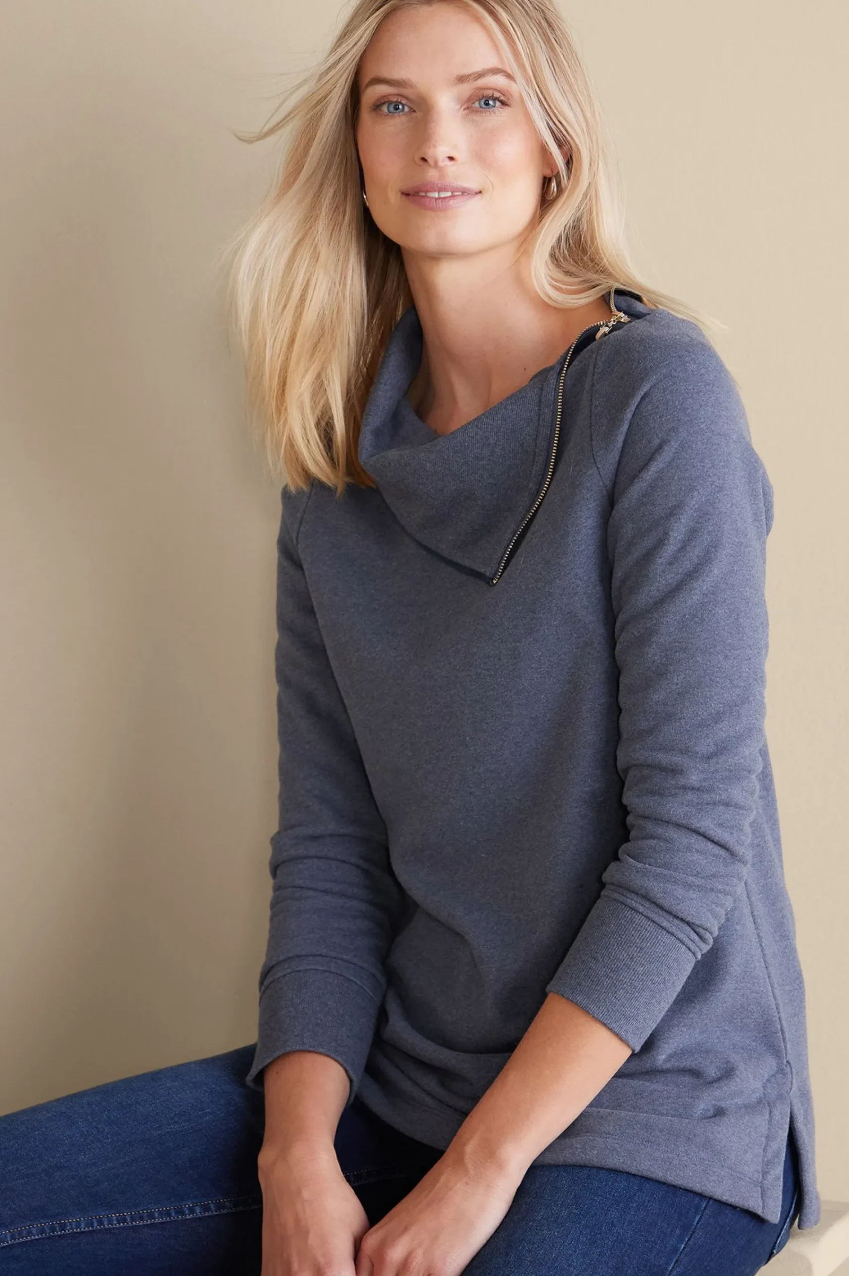 Into The Blues|Everyday Styles-Soft Surroundings Angie Tunic Cabernet Heather