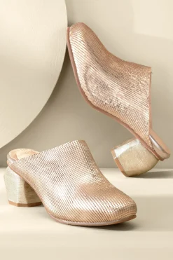 slides & mules|clogs-Soft Surroundings Antelope Peni Clog Gold