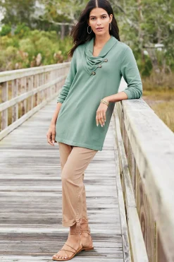Vacation Shop|Wear Now Styles-Soft Surroundings Antigua Convertible Crop Pants Agave Green