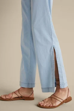 Vacation Shop|Wear Now Styles-Soft Surroundings Arcadia Wide Leg Pants Light Chambray
