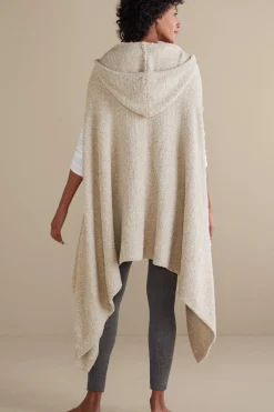 Scarves & Wraps-Soft Surroundings Ardelle Wrap with Pockets Black Speckle