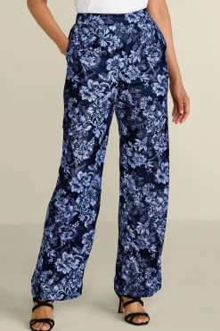 EVelvet Styles|full length-Soft Surroundings Aria Velvet Wide Leg Pants Cabernet