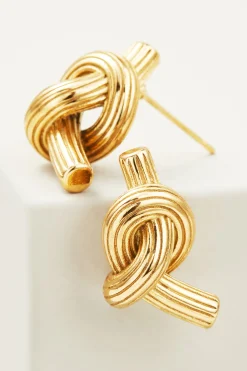 Earrings|earrings-Soft Surroundings Ashley Knot Earring Gold