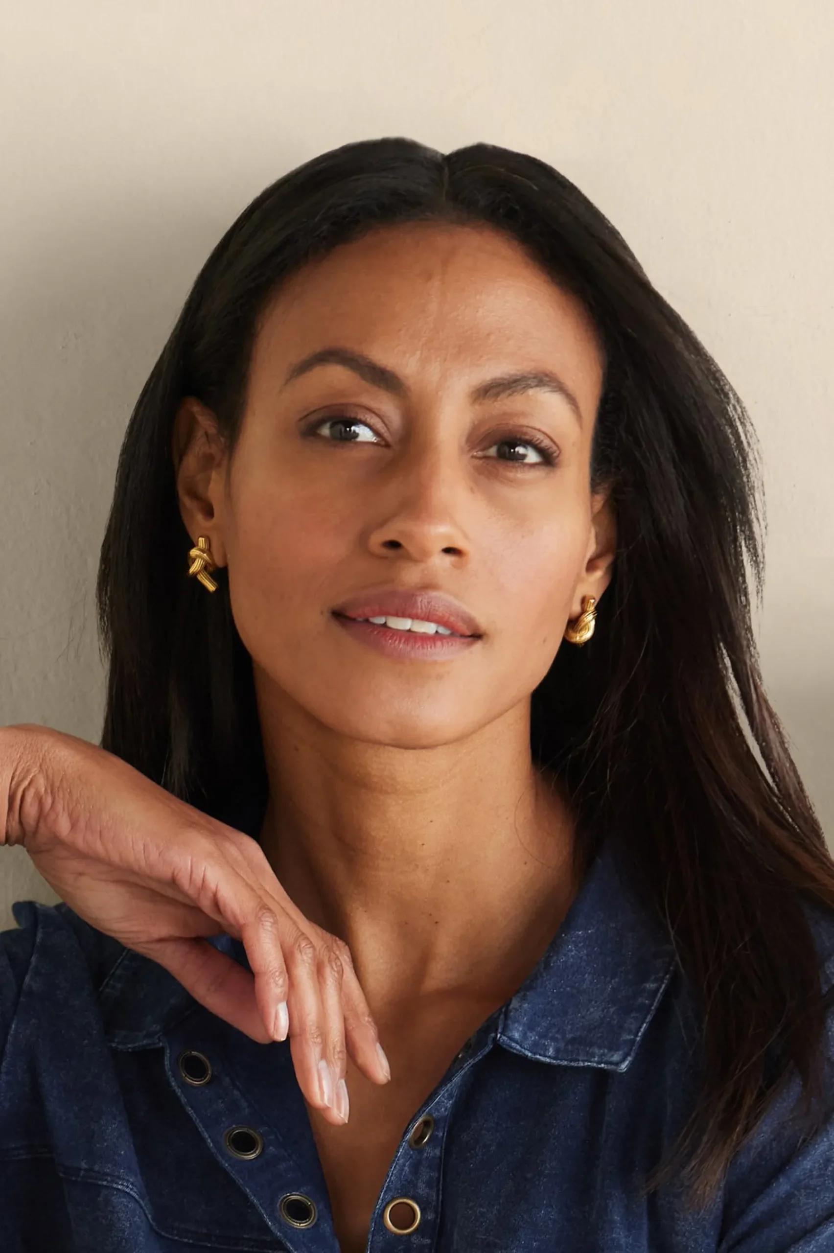 Earrings|earrings-Soft Surroundings Ashley Knot Earring Gold