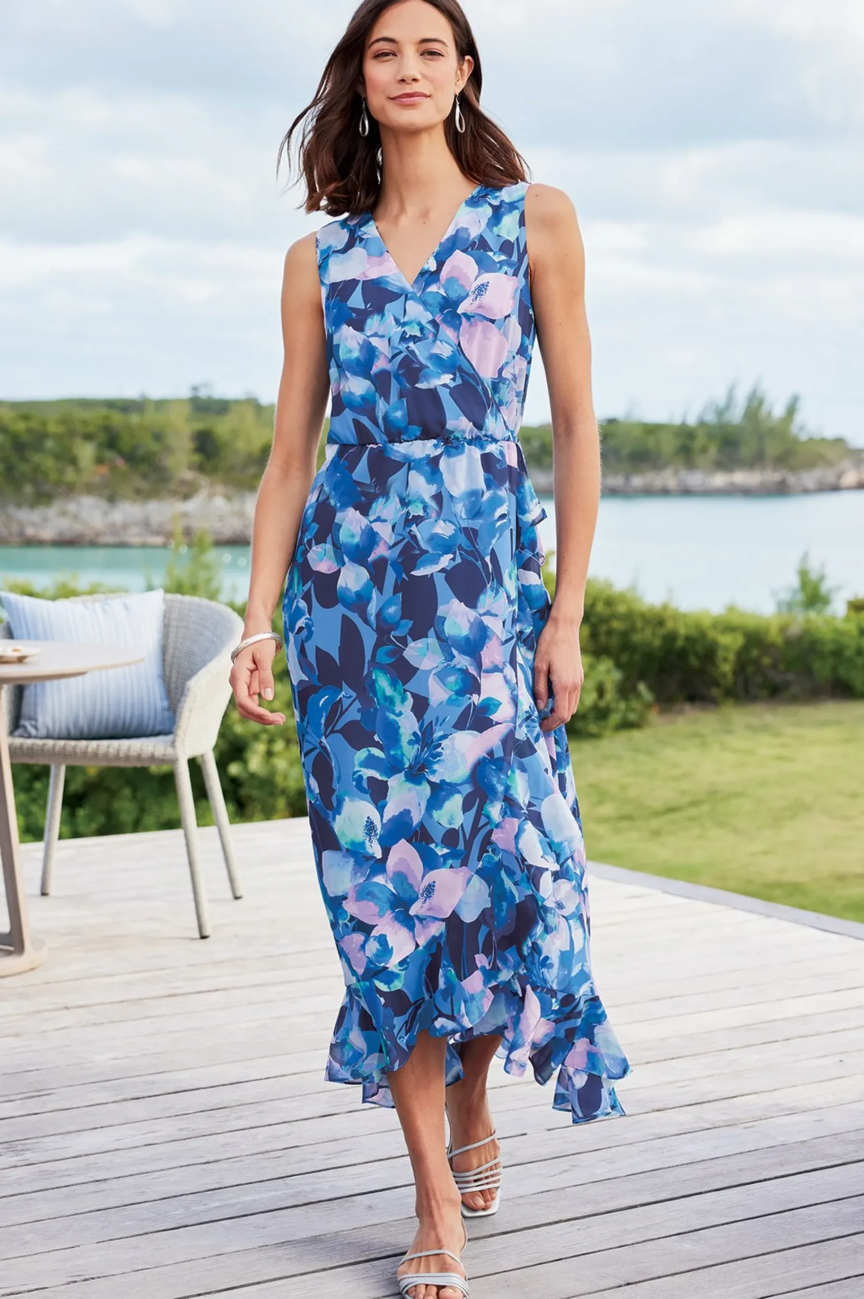 patterned|maxi-Soft Surroundings Ashlyn Maxi Dress Purple Floral