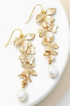 Earrings|earrings-Soft Surroundings Aurora Floral Cascade Earring Gold