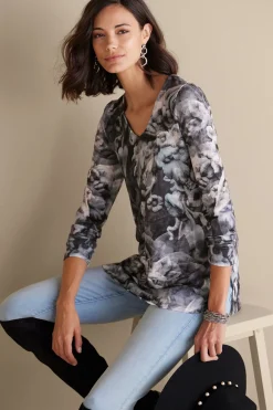long sleeve|prints-Soft Surroundings Aviana Top Multi Floral