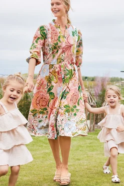 Feminine Flourish|Vacation Shop-Soft Surroundings Bellicia Embroidered Midi Dress Multi Floral
