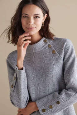 Everyday Styles|long sleeve-Soft Surroundings Brooke Tunic Black/White Combo