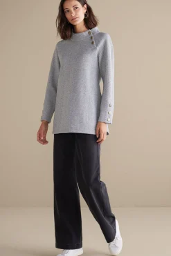 Everyday Styles|long sleeve-Soft Surroundings Brooke Tunic Black/White Combo