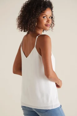 Everyday Styles|sleeveless-Soft Surroundings Callie Cami White