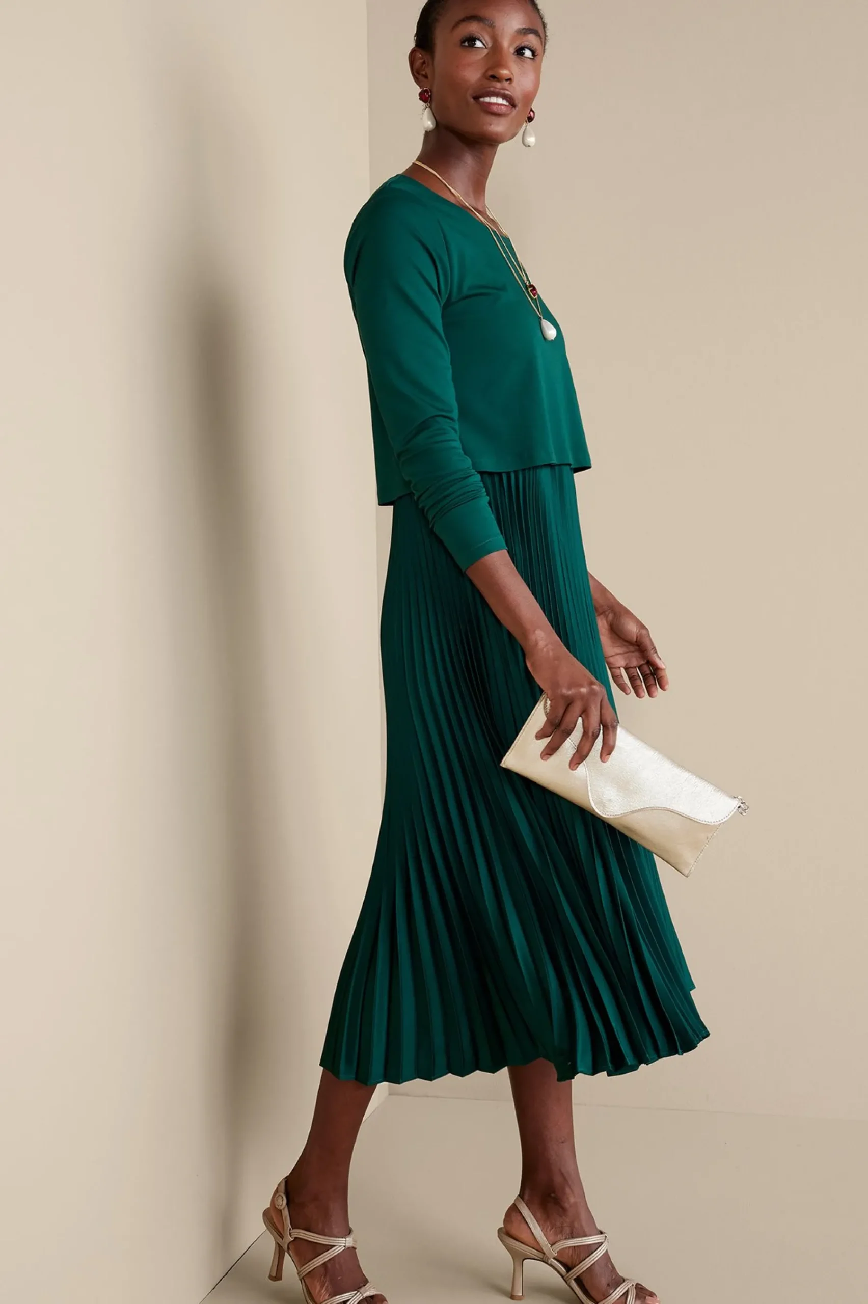 forever favorites|work to play-Soft Surroundings Cassandra Dress Jewel Green