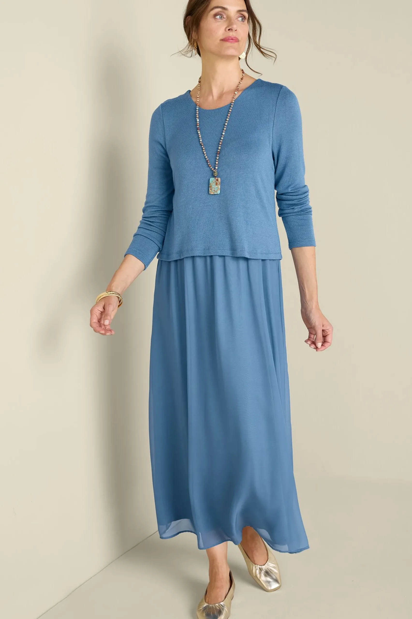 solids|maxi-Soft Surroundings Cassie Dress Cabernet