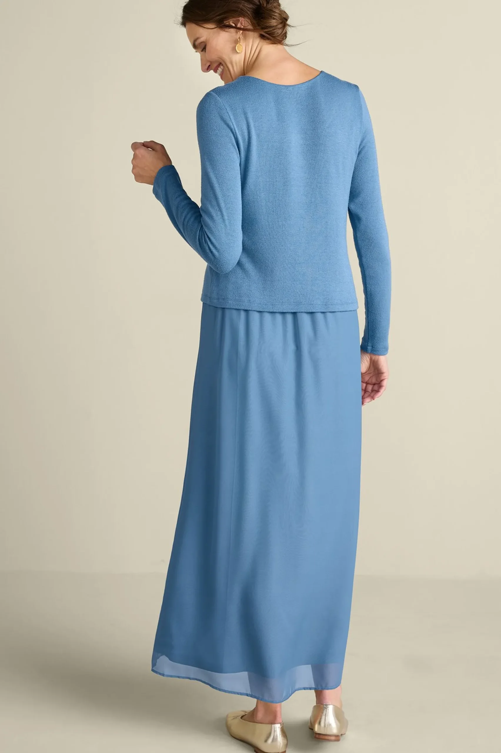 solids|maxi-Soft Surroundings Cassie Dress Cabernet