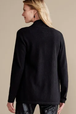 Everyday Styles|Sweaters & Cardigans-Soft Surroundings Celeste Cashmere Cardigan Black