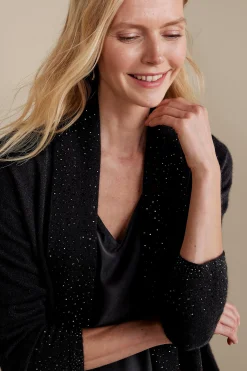 Everyday Styles|Sweaters & Cardigans-Soft Surroundings Celeste Cashmere Cardigan Black