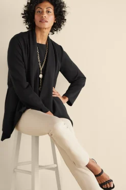 Jackets & Coats-Soft Surroundings Ceri Knit Jacket Black