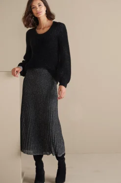 Sweaters & Cardigans|long sleeve-Soft Surroundings Ciara Sparkle Sweater Black