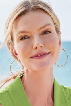 Earrings|earrings-Soft Surroundings Circa Hoop Earring Silver