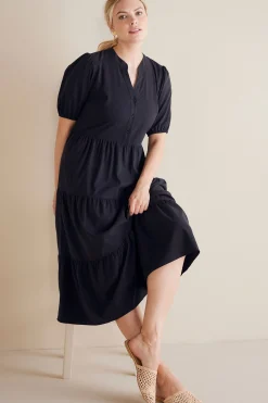 solids|mid-length-Soft Surroundings Claudia Midi Dress Black