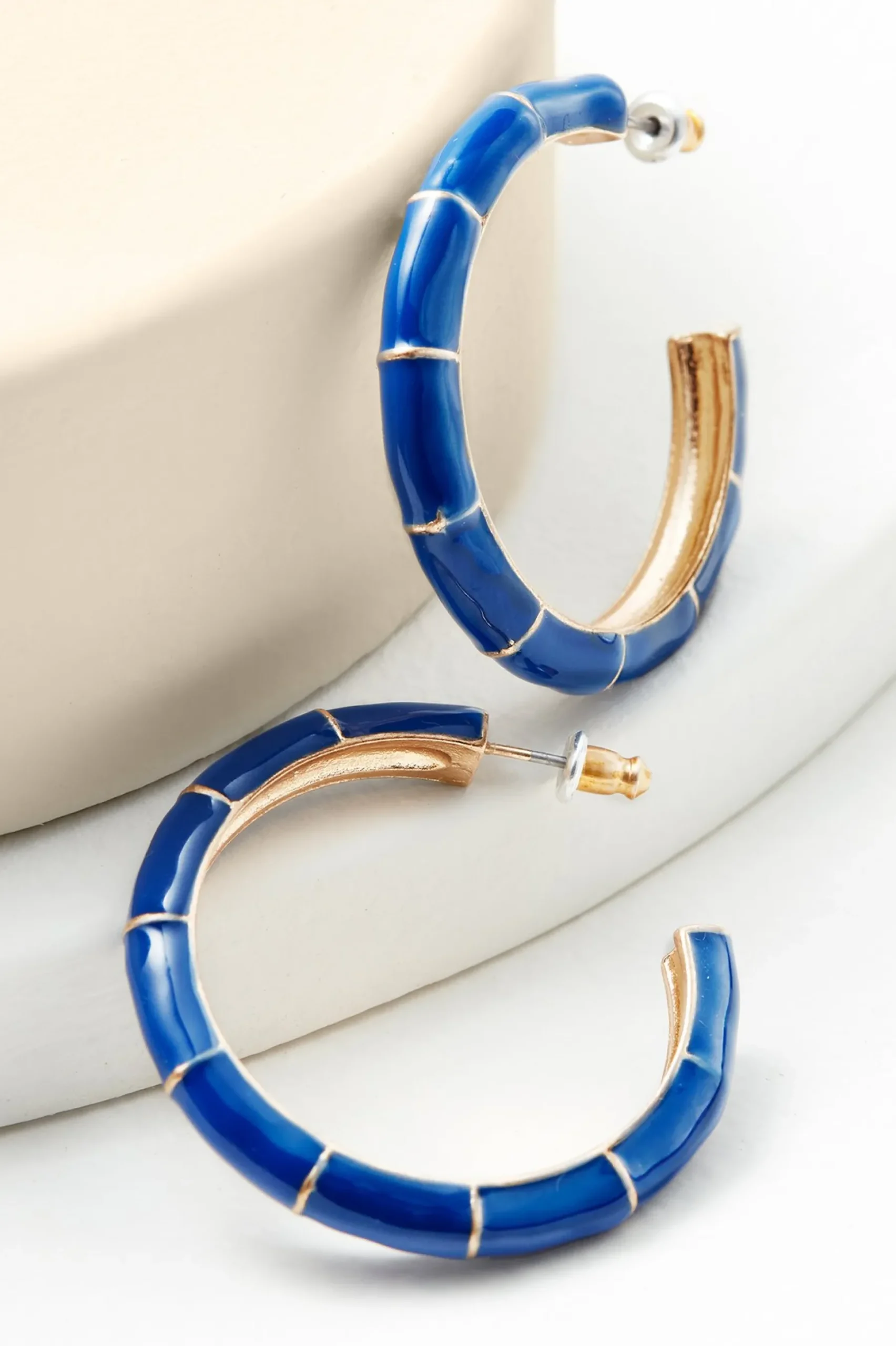 Earrings|earrings-Soft Surroundings Cleo Hoop Earring Blue
