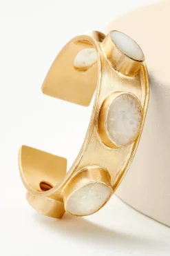 Bracelets|bracelets-Soft Surroundings Cleo Stone Cuff Gold