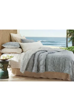 pillowcases & shams-Soft Surroundings Cordova Reversible Jacquard Sham Faded Blue