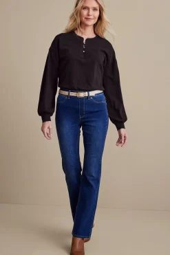 long sleeve|pullovers-Soft Surroundings Deandra Top Black