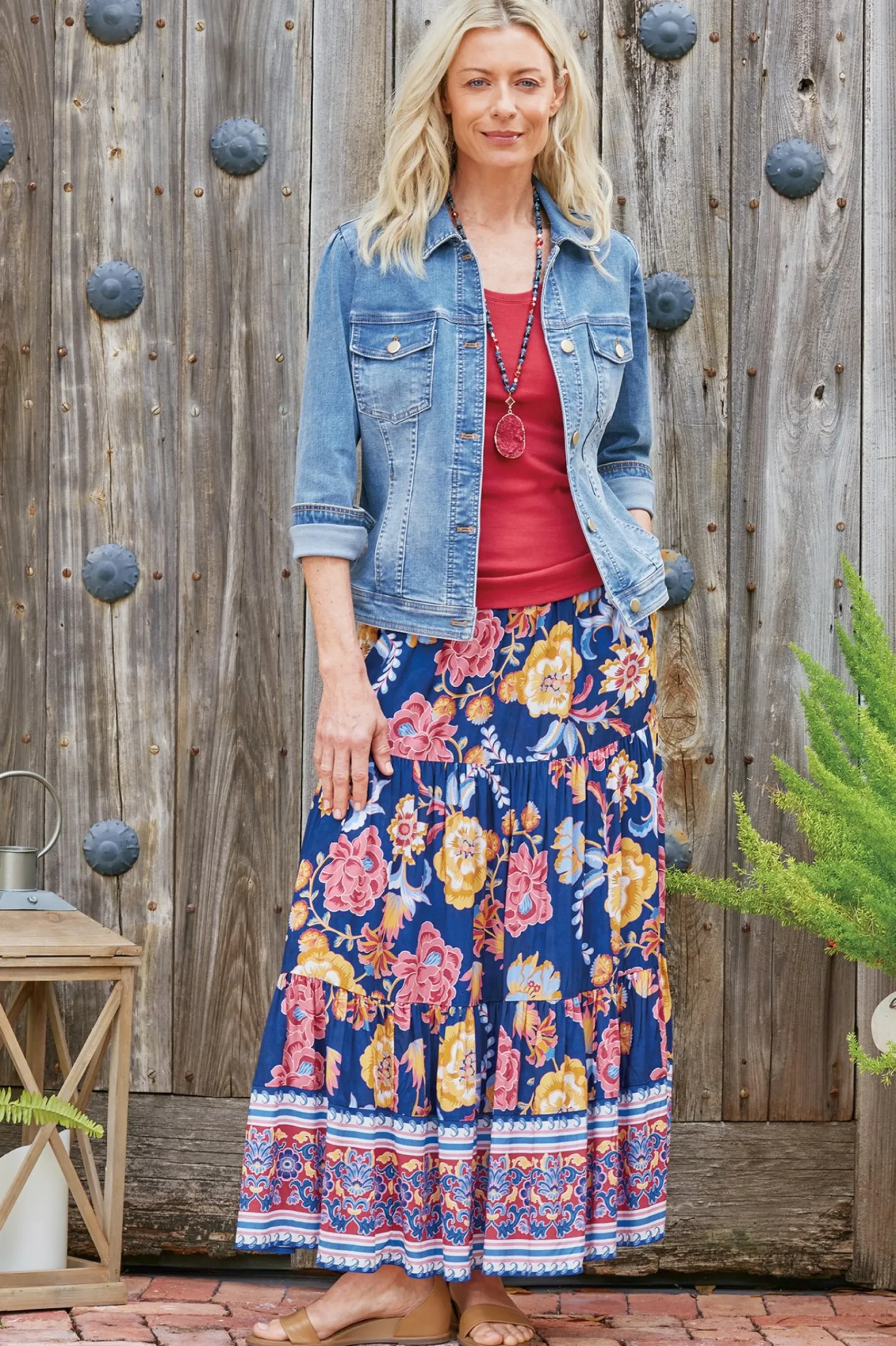 Into The Blues|Vacation Shop-Soft Surroundings Diana Shapely Denim Jacket Light Rain Wash