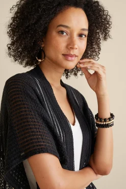 Scarves & Wraps|cover ups-Soft Surroundings Dominica Beach Cover-Up Black