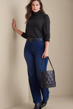 Everyday Styles|long sleeve-Soft Surroundings Emme Turtleneck Top Black