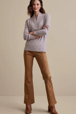 full length|bootcut-Soft Surroundings Faux Suede Bootcut Pants Black
