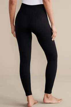 Leggings|full length-Soft Surroundings Fleece Lined Leggings Light Charcoal