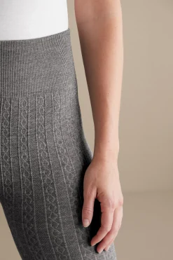 Leggings|full length-Soft Surroundings Fleece Lined Leggings Light Charcoal