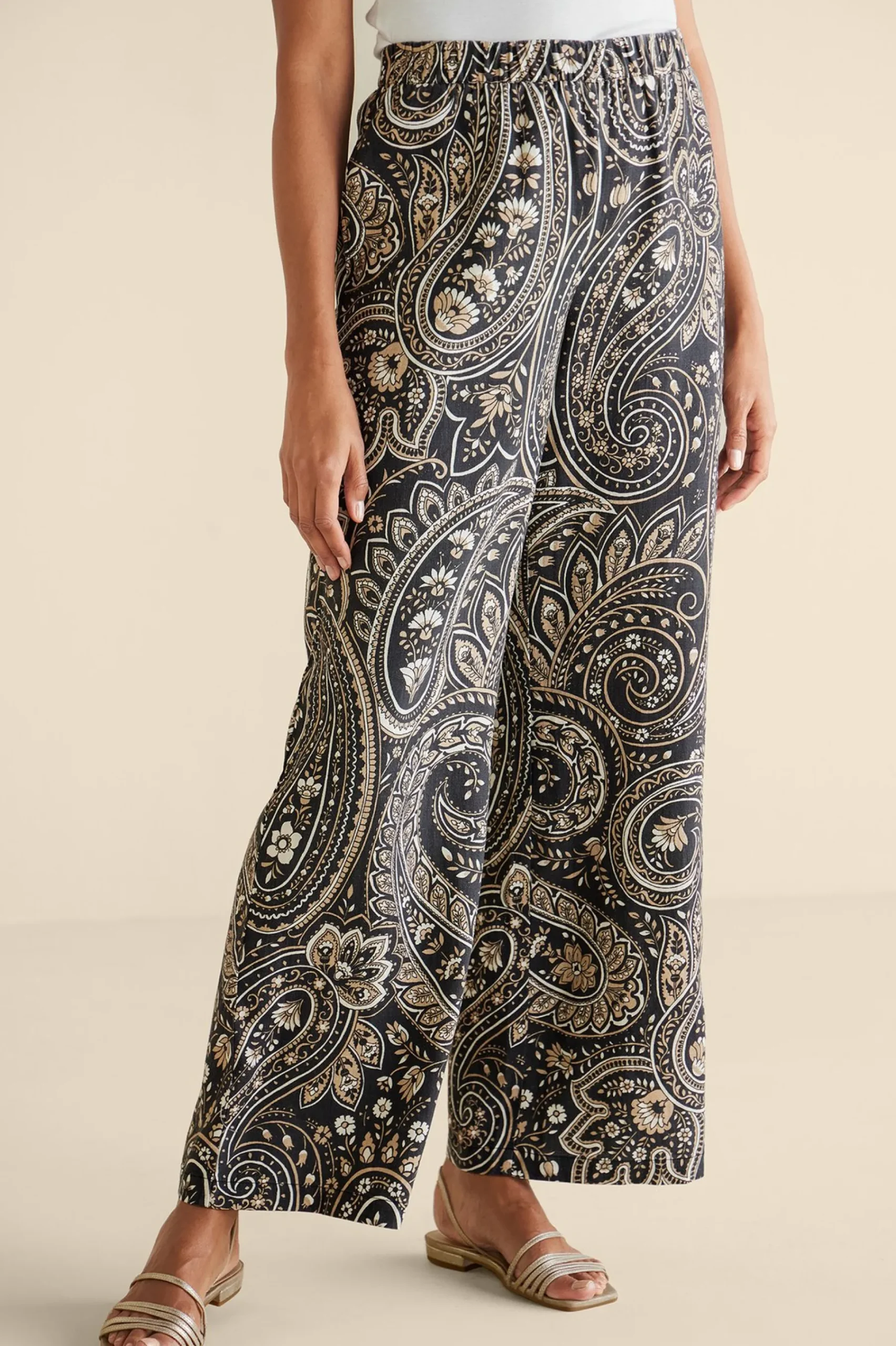 Vacation Shop|full length-Soft Surroundings Fleur Pants Global Paisley
