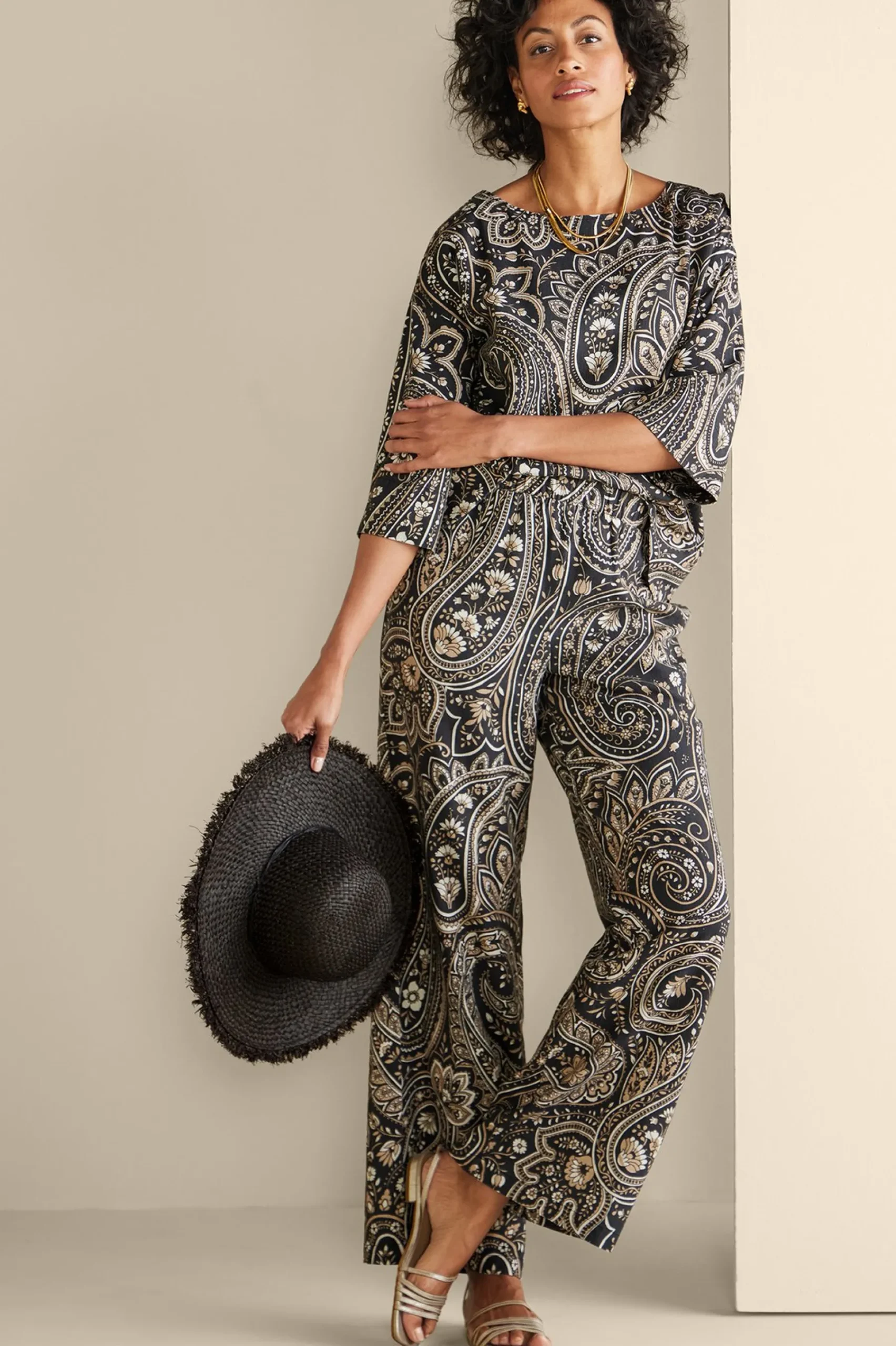 Vacation Shop|full length-Soft Surroundings Fleur Pants Global Paisley