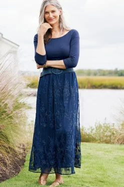 Into The Blues|Vacation Shop-Soft Surroundings Giada Top Navy