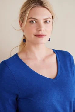 Feminine Flourish|three quarter length-Soft Surroundings Grace Top Rosey Red
