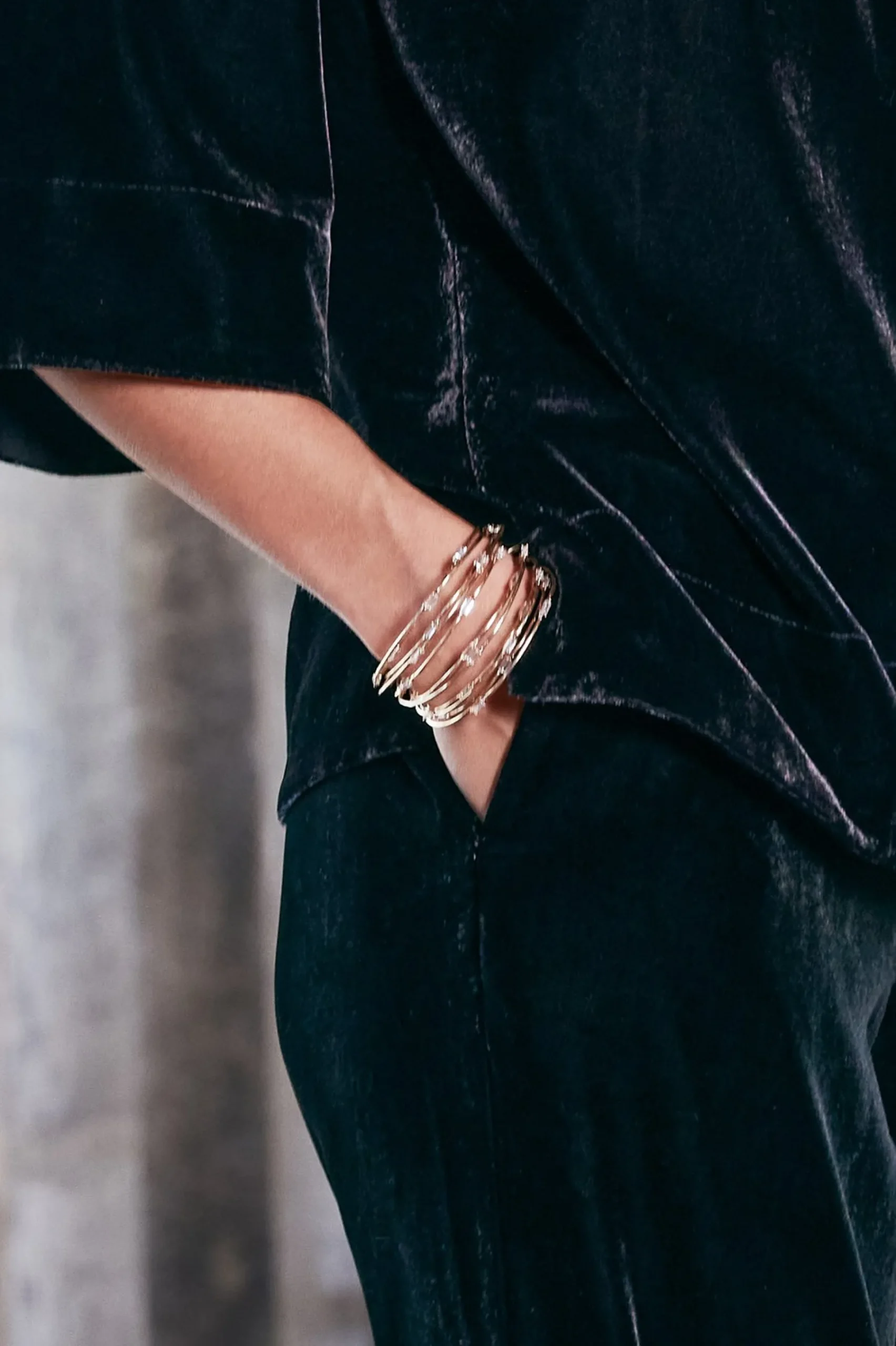 Bracelets|bracelets-Soft Surroundings Gretta Gem Cuff Gold