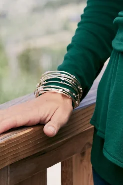 Bracelets|bracelets-Soft Surroundings Gretta Gem Cuff Gold