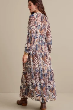 Feminine Flourish|between season-Soft Surroundings Hailey Dress Multi Patchwork