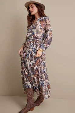 Feminine Flourish|between season-Soft Surroundings Hailey Dress Multi Patchwork